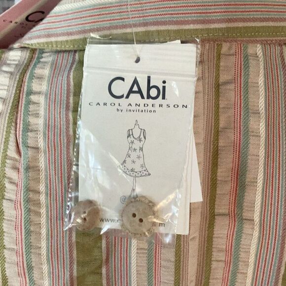 NWT CAbi Women’s 8 Seersucker Striped Long Sleeve 3 Button Blazer Jacket - Picture 9 of 9